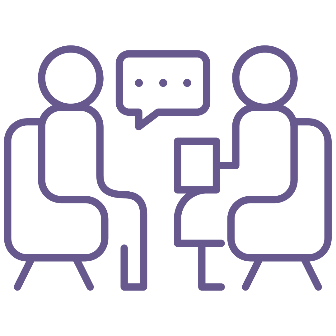 icono Psicoterapia online y presencial lila intenso